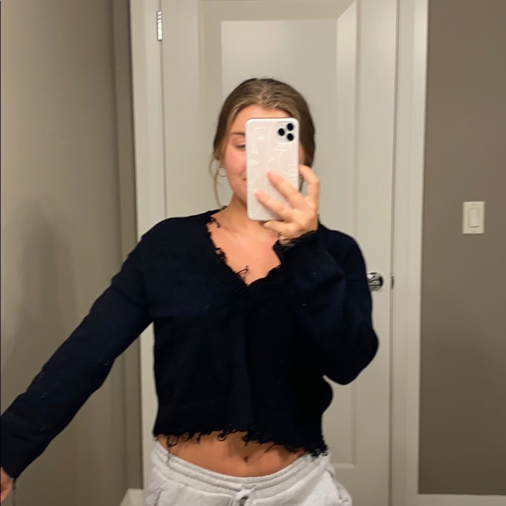 black sweater